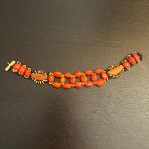 Coral beaded bracelet from Costa Rica